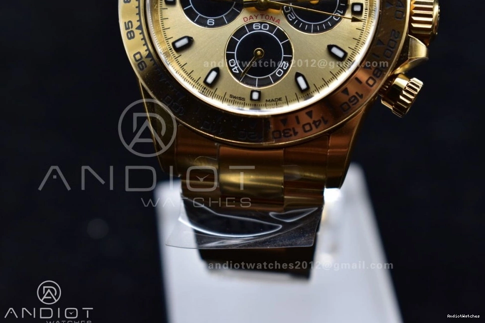 Durable YG V 116505 Dial Clean 399 on Markers 1:1 Edition YG Best SA4130 Black Daytona Bracelet 1115